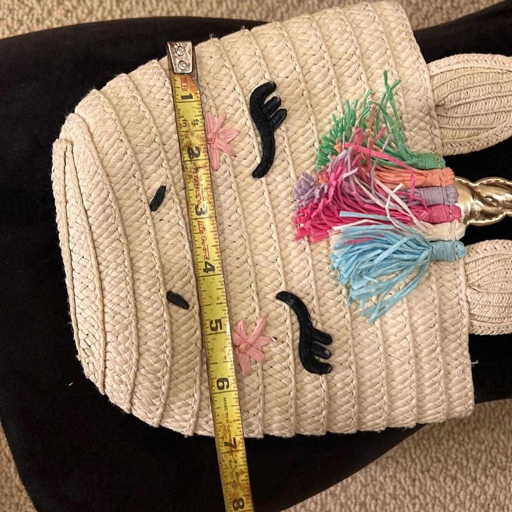 Unicorn Straw Tote
